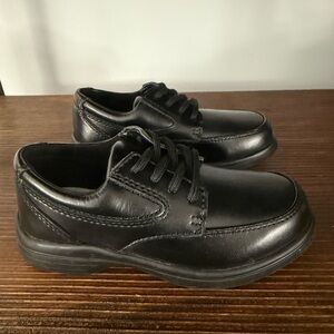 New Hush Puppies Black Leather Dress Shoes Size 10.5 Wide